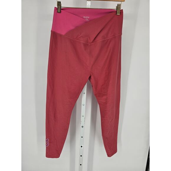 Peloton Women's Red Pink Cadent High Rise Cross-Front Legging Pant Size XL - Picture 1 of 4